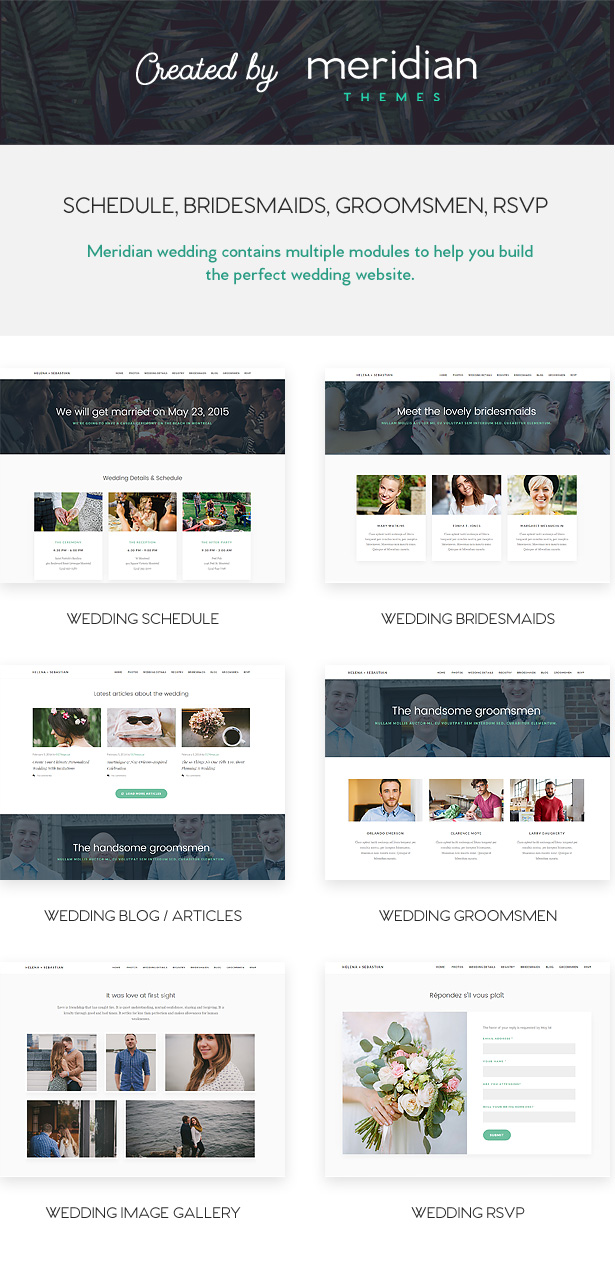 1 Meridian Wedding - Responsive WordPress Theme theme WordPress 