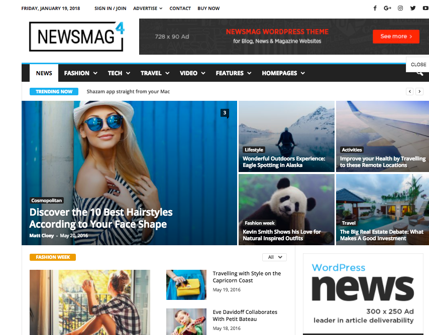 newsmag theme