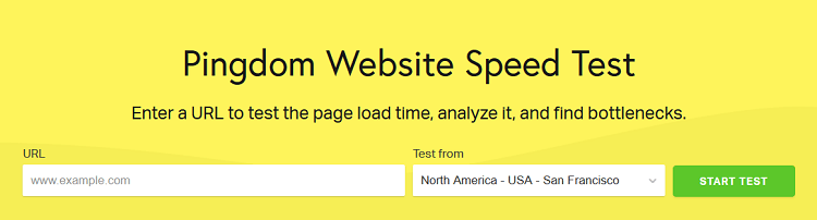 pingdom site speed tool