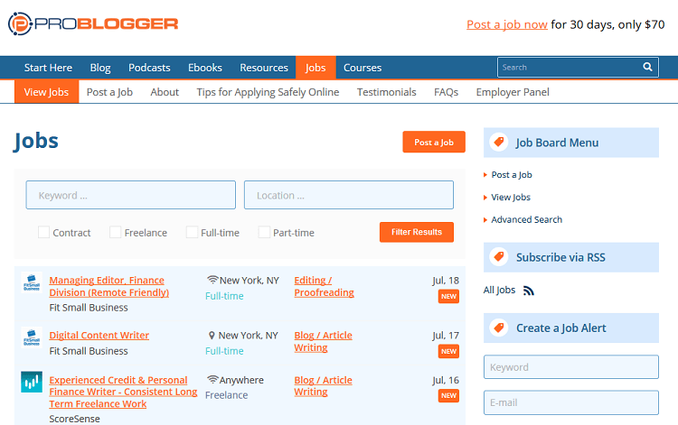 problogger job board website