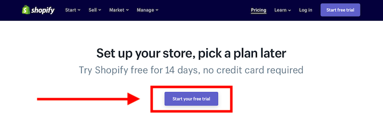 Shopify Free Trial 