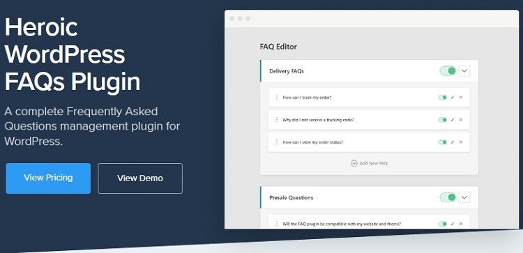 heroic wordpress faqs plugin