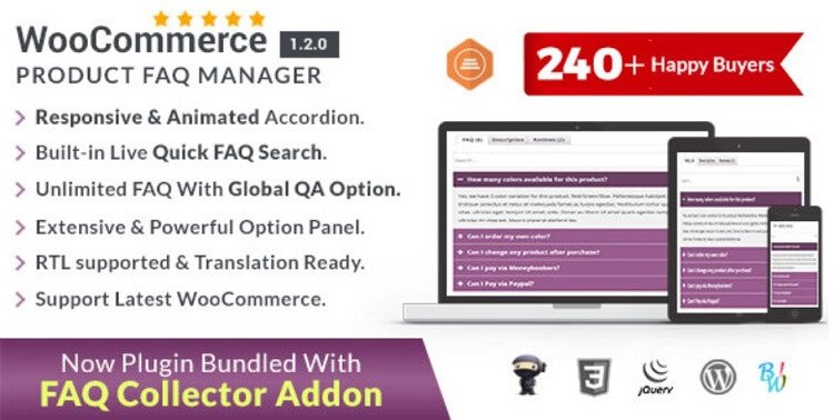 woocommerce product faq manager