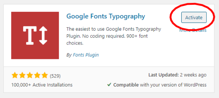 how-to-add-google-fonts-in-wordpress-activate