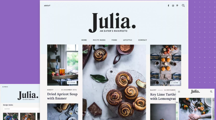 best-food-and-recipe-blog-themes-julia