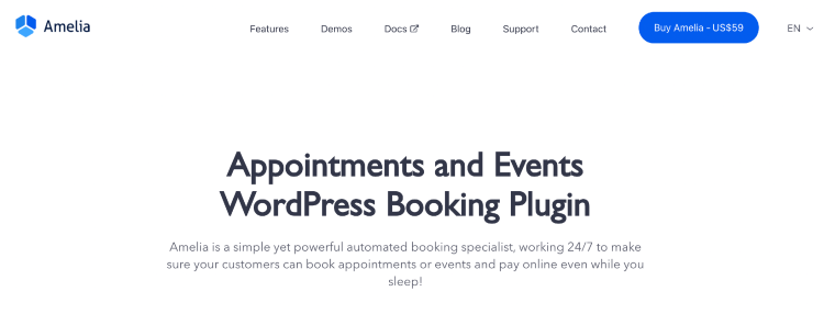 best wordpress booking plugins amelia